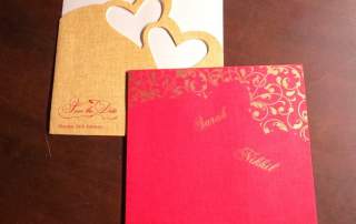 Standard Invitation Twin Hearts Design