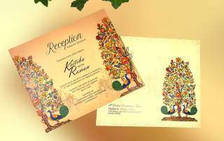 Royal invitation card for wedding.