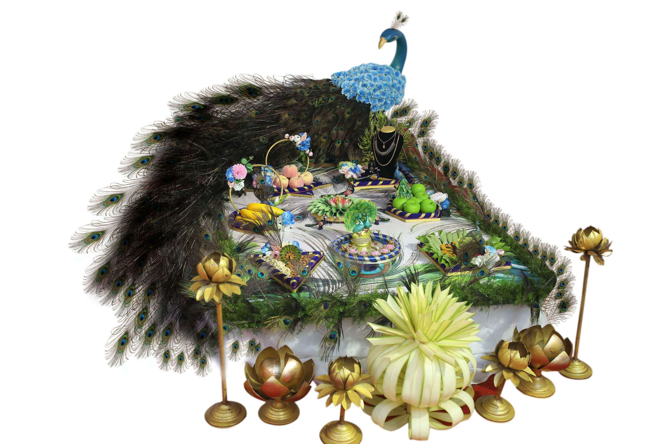 seer-varisai-plates-peacock-theme