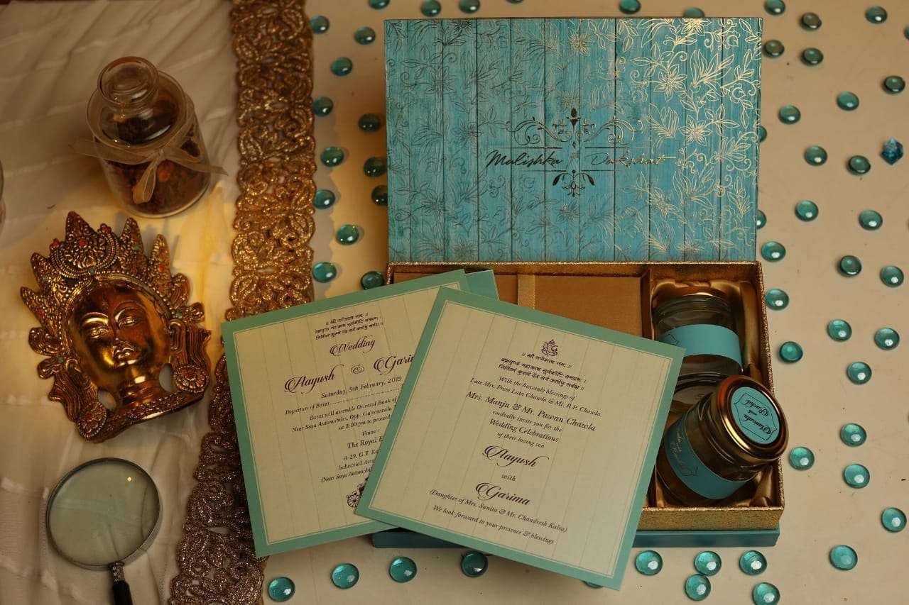 wedding card with box