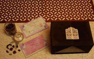 Wedding box invitation.