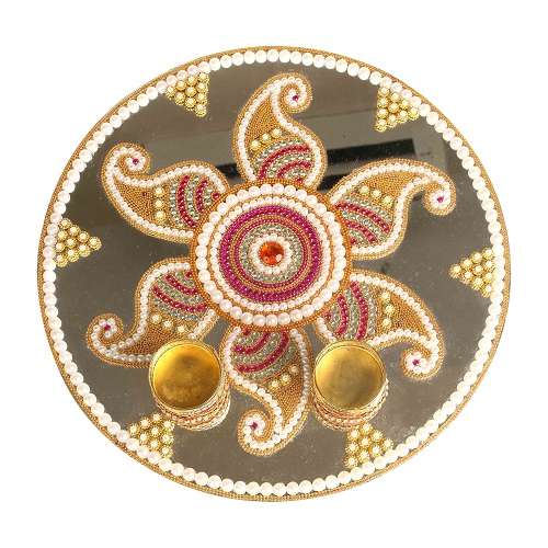 Decorated Aarathi plate For Wedding Wedding Aarathi Plate Decorated