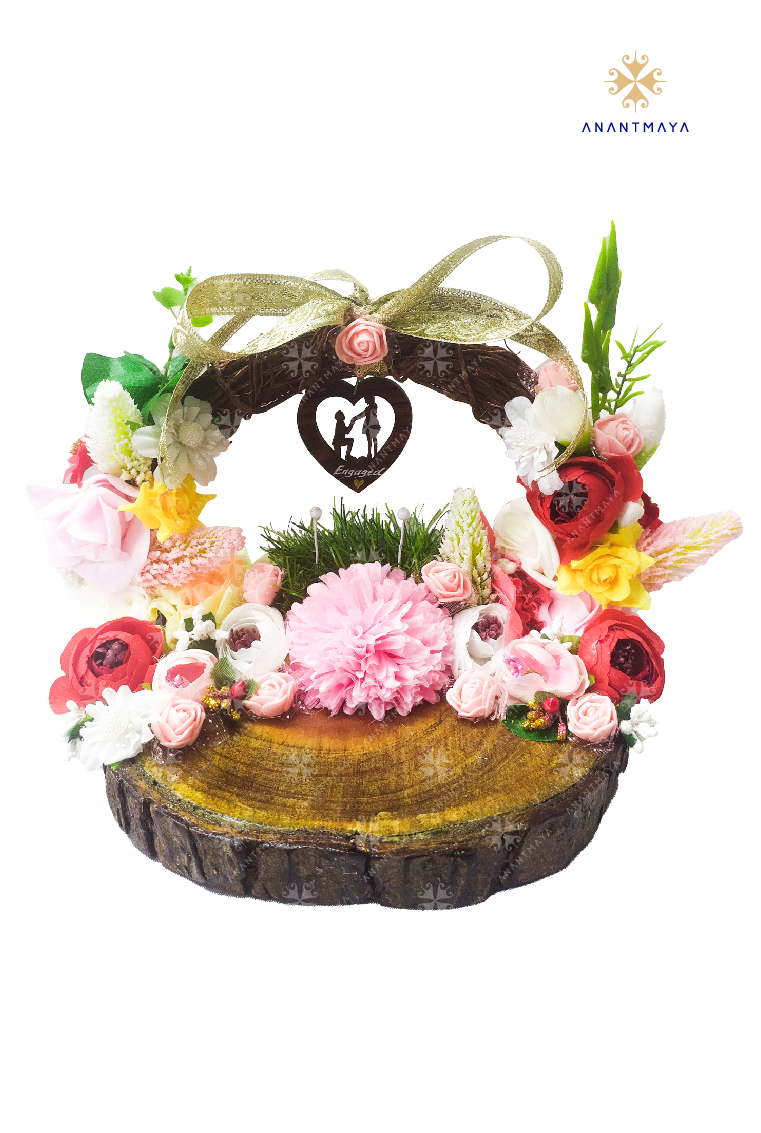 Engagement Ring Tray Decoration with Flowers – Anantmaya