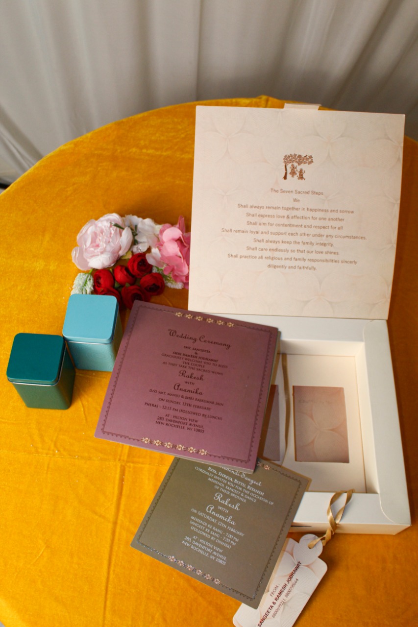 wedding card with box