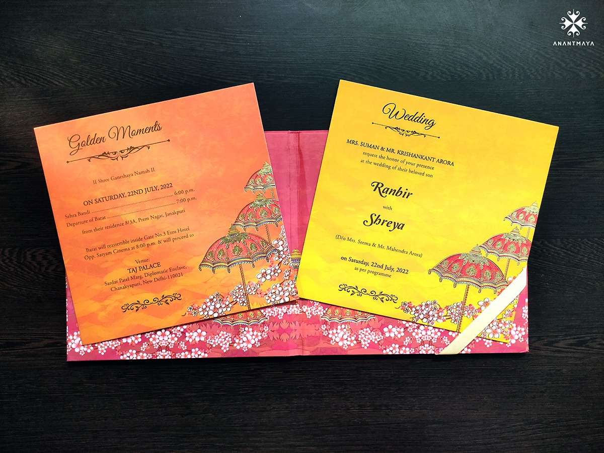 Kalamkari themed invites