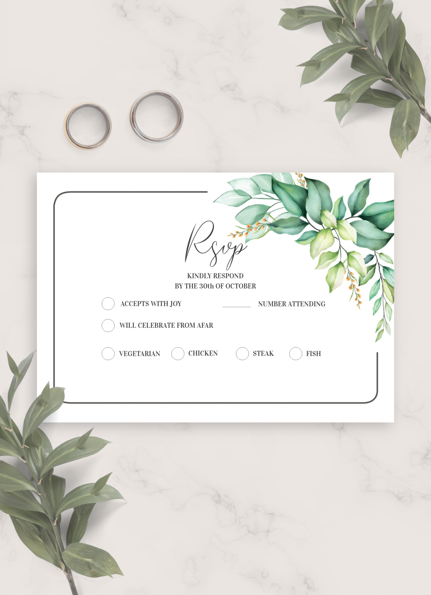 Wedding RSVP Card