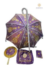 Kasi Yatra Set-Purple Silk