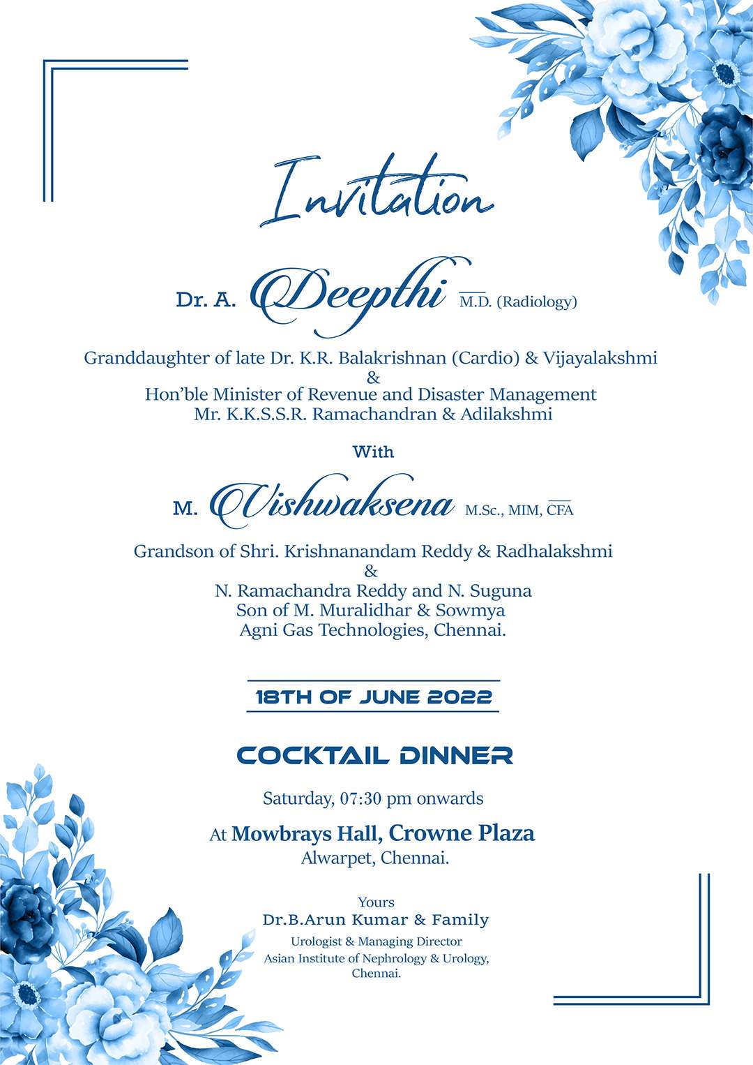 Digital Wedding Invitation Card